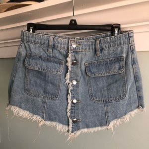 Denim Skort (skirt in front, shorts in back)